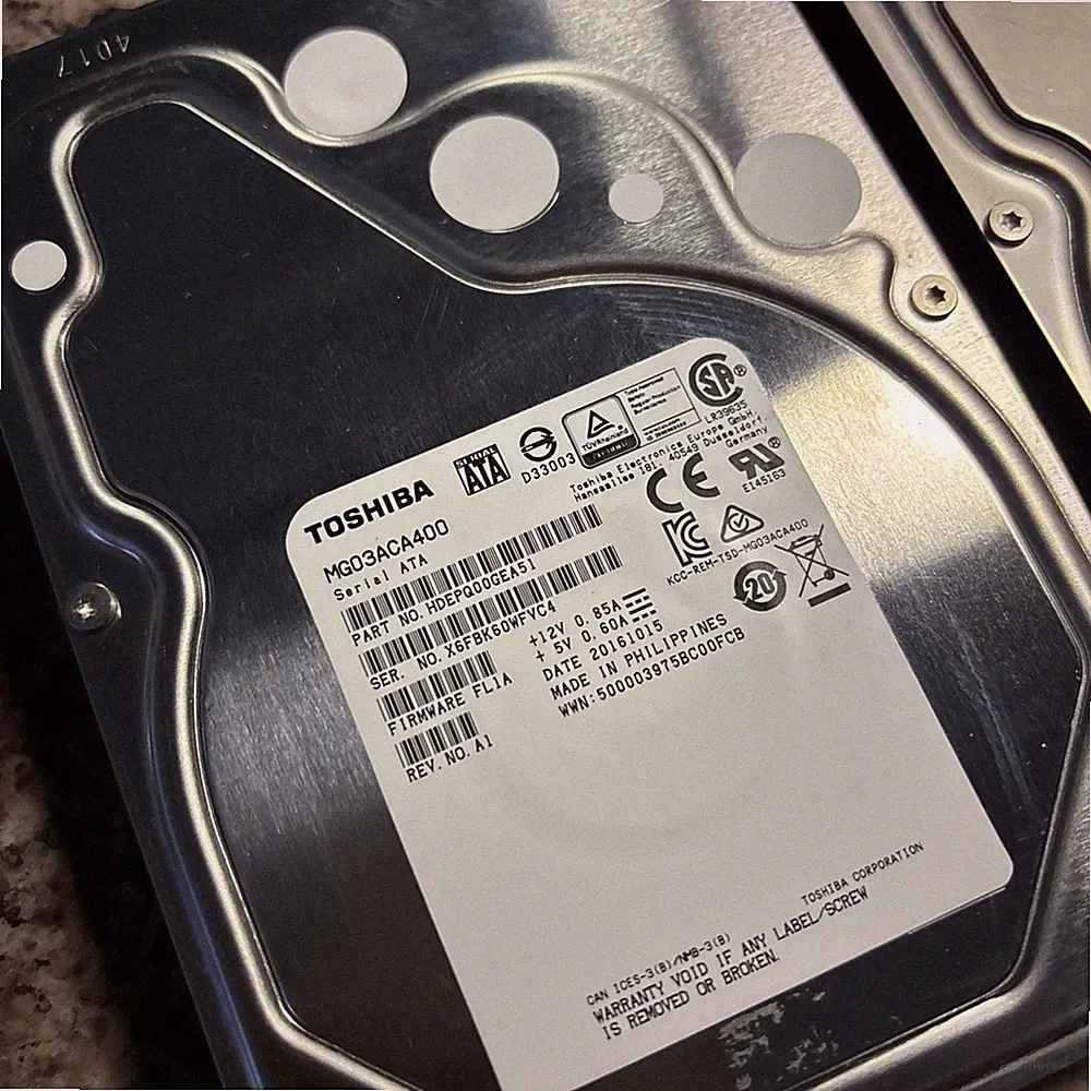 8TB LOT 2x Hard Drive Toshiba 4TB 7.2K 128MB 3.5''