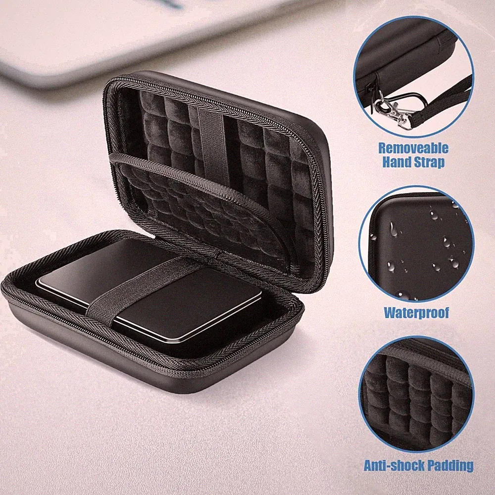EVA Hard Drive Case for Seagate, WD, Toshiba - Black