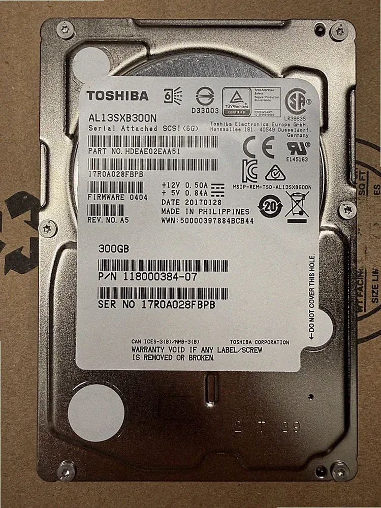 Toshiba AL13SXB300N 300GB SAS 2.5 Hard Drive 15K RPM BRAND NEW IN BOX LOT OF 2