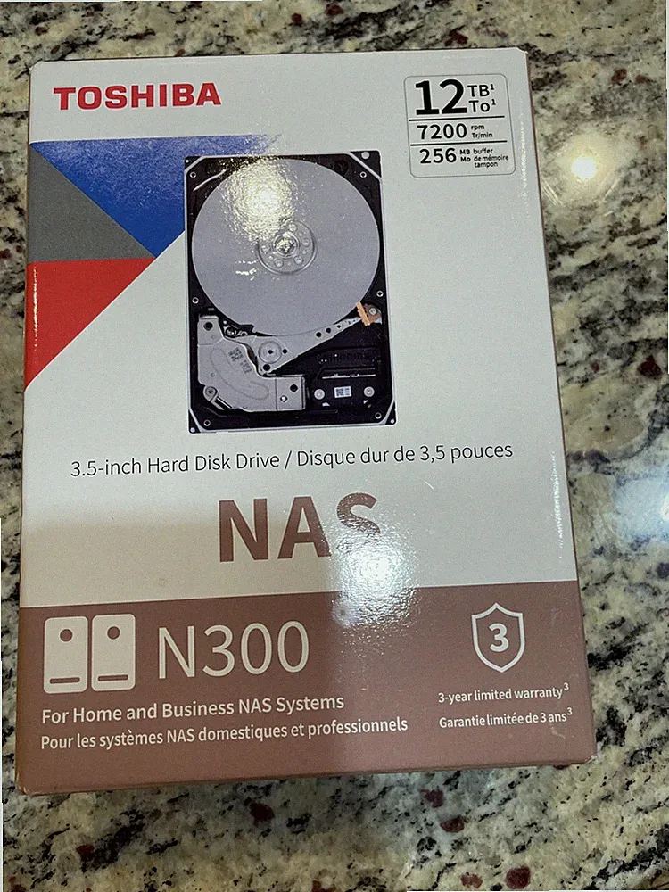 Toshiba N300 12 TB Hard Drive 3.5" Inch Hard Disk Drive