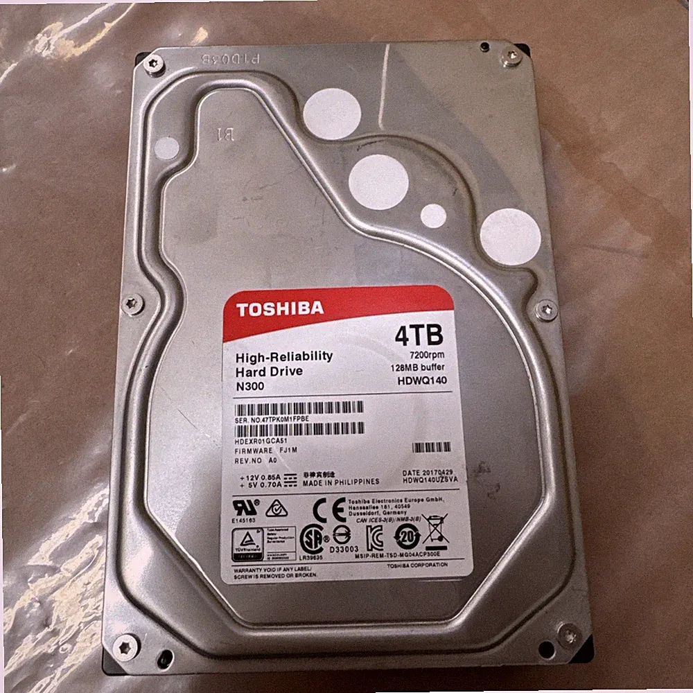 Toshiba N300 4TB HDWQ140 3.5" SATA NAS Hard Drives 7200RPM