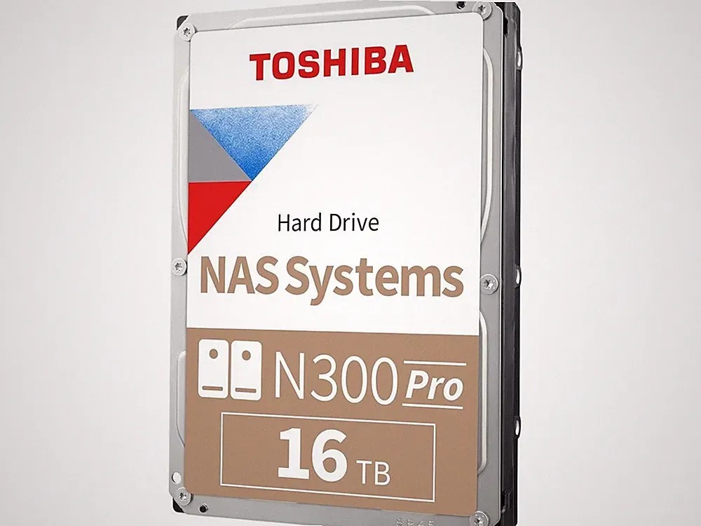 Toshiba N300 Pro 16TB NAS 3.5-Inch Internal Hard Drive - CMR SATA 6 Gb/s 7200 RP